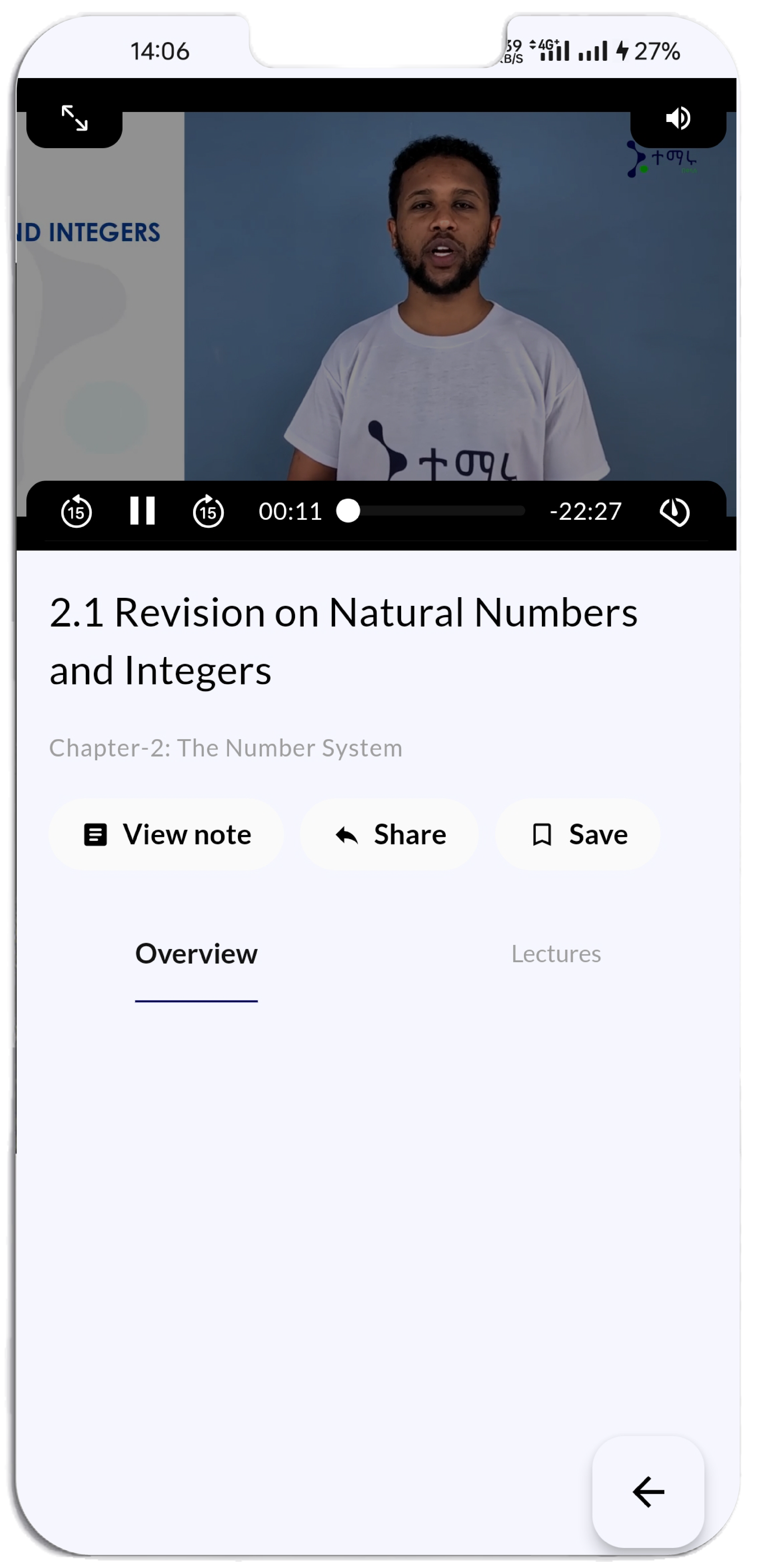 learn page of the mobile app